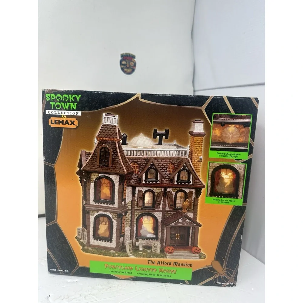 2002 Lemax Alford Mansion Spooky Town Halloween Village House Spookside Estates